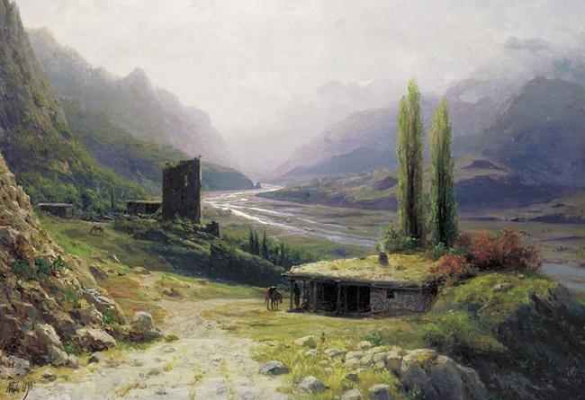 Lev Feliksovich Lagorio Kavkaz Landscape oil painting picture